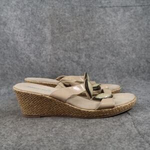 Montego Bay Club Shoes Womens 8.5 W Sandals Wedge Slip On Fashion Casual Slide